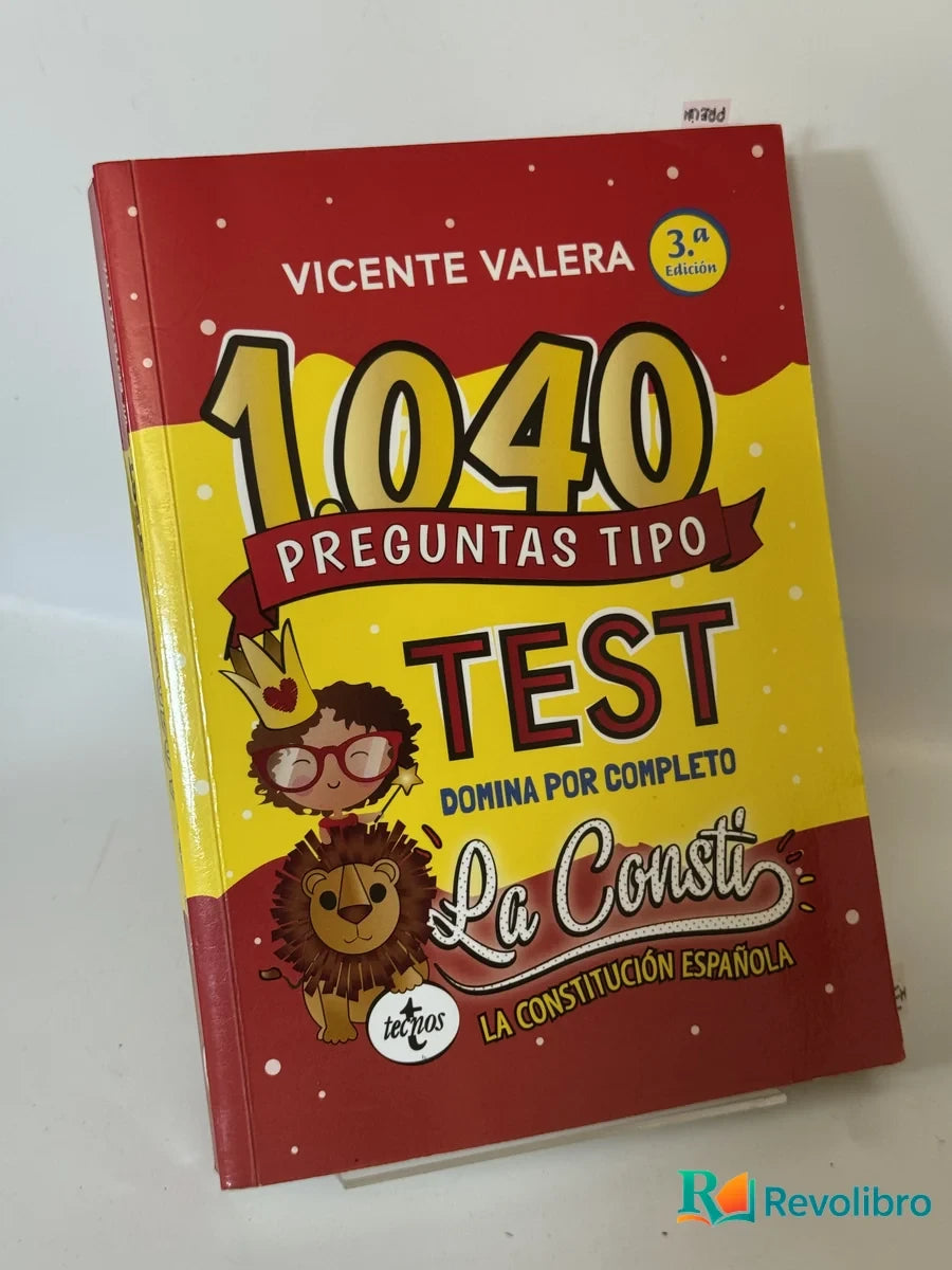 Portada de 1040 Preguntas Tipo Test de Vicente Valera, libro de segunda mano