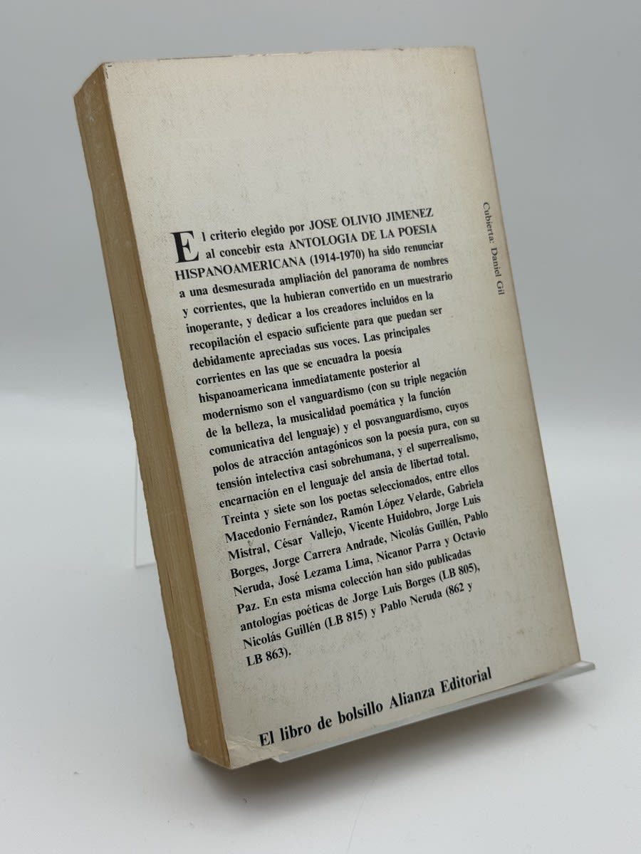 Foto 2 de Antología de la poesía hispanoamericana contemporánea de José Olivio Jiménez, libro de segunda mano