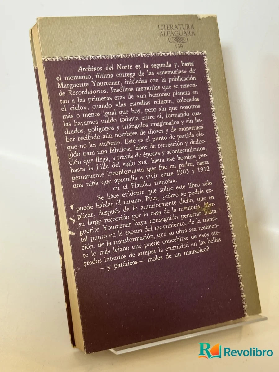 Foto 2 de Archivos del Norte de Marguerite Yourcenar, libro de segunda mano