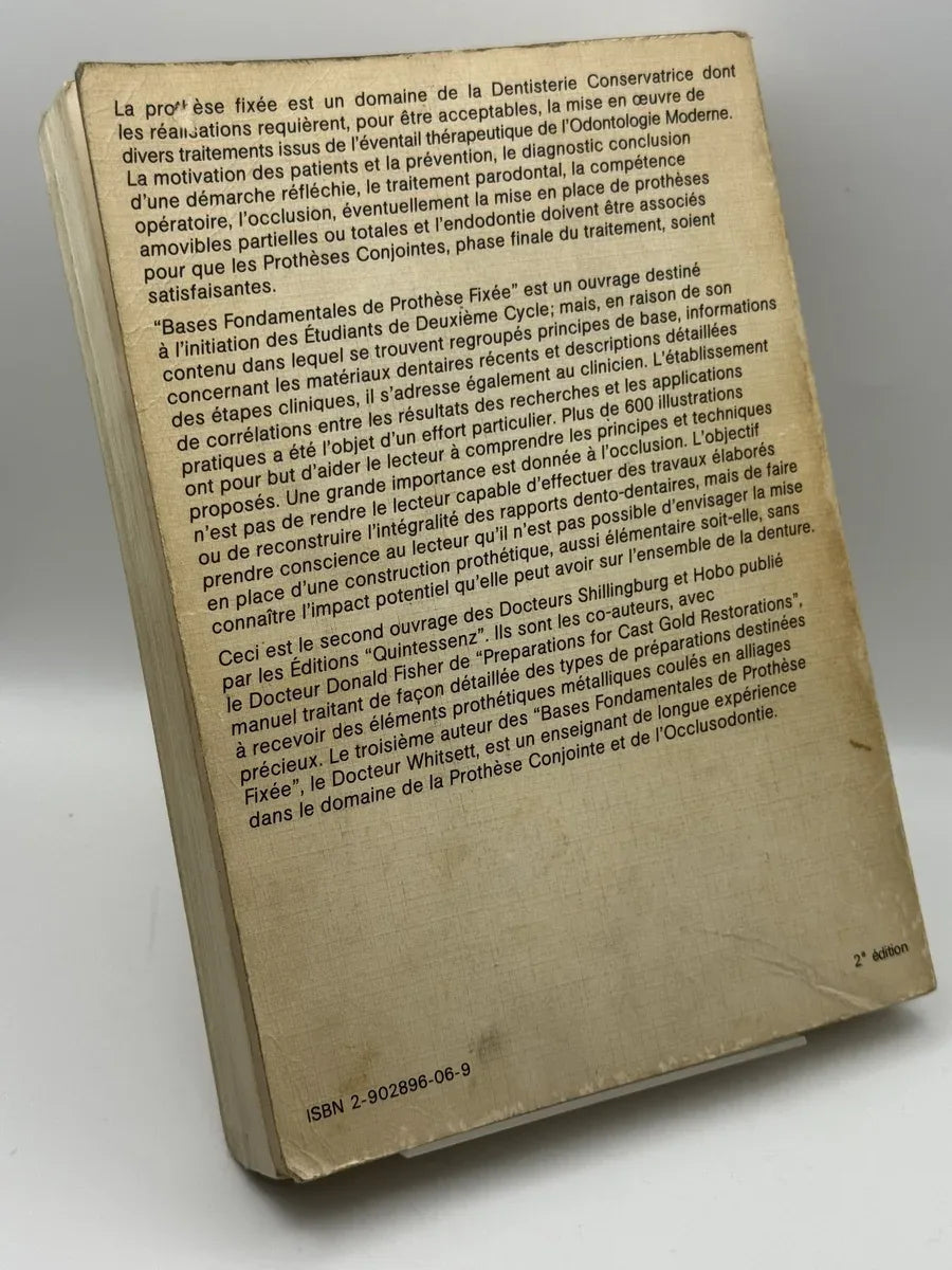 Foto 5 de Bases fondamentales de prothèse fixée de Herbert T. Shillingburg, libro de segunda mano