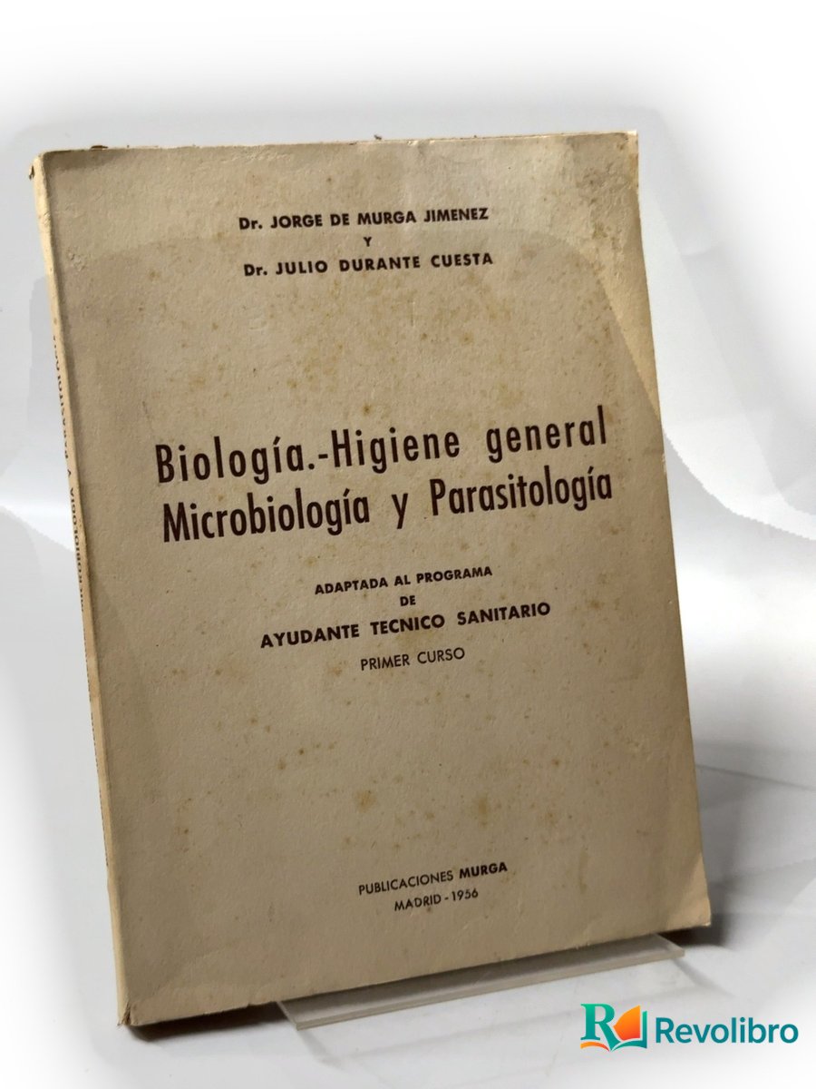 Portada de Biología. Higiene general, microbiología y parasitología de Jorge de Murga Jiménez, libro de segunda mano