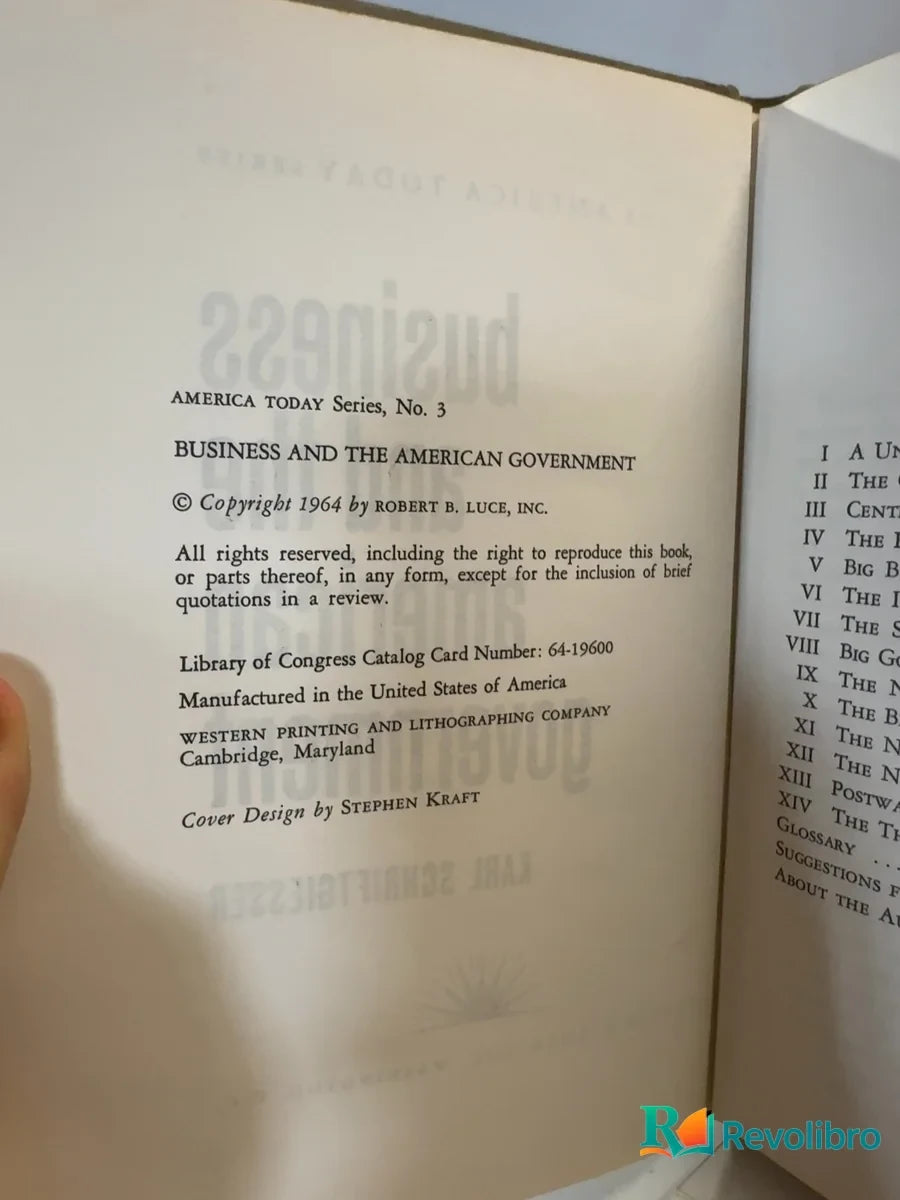 Foto 3 de Business and the American Government de Karl Schriftgiesser, libro de segunda mano