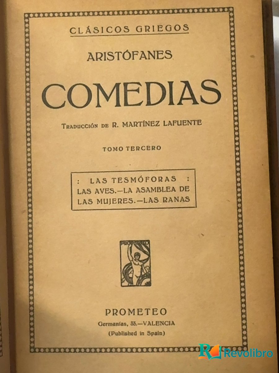 Foto 3 de Comedias. Tomo 3 de Aristófanes, libro de segunda mano