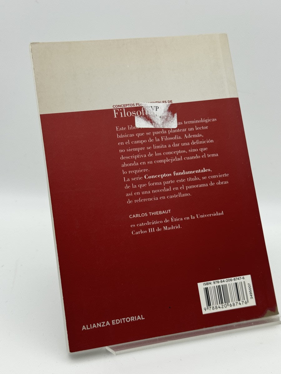 Foto 2 de Conceptos fundamentales de Filosofía de Carlos Thiebaut, libro de segunda mano