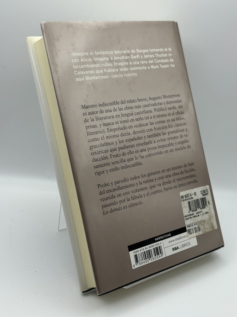 Foto 2 de Cuentos, fábulas y lo demás es silencio - Augusto Monterroso de Augusto Monterroso, libro de segunda mano