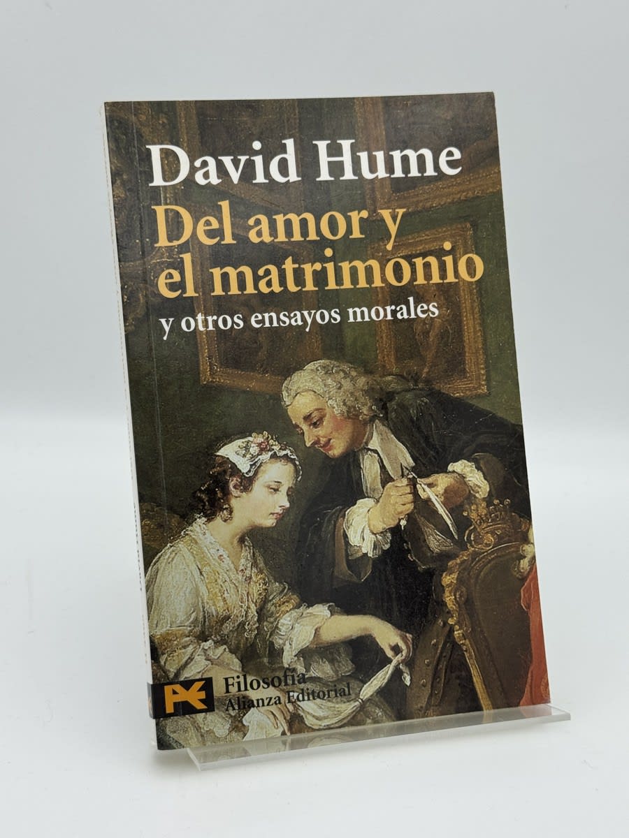 Portada de Del amor y el matrimonio y otros ensayos morales de David Hume, libro de segunda mano