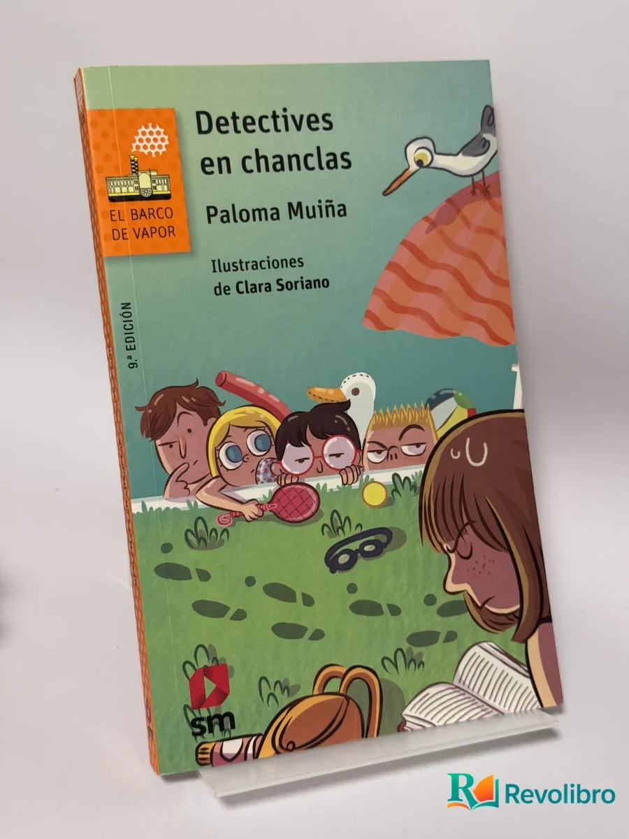 Portada de Detectives en chanclas de Paloma Muiña, libro de segunda mano