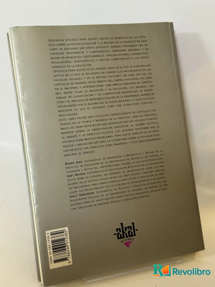 Foto 2 de ¿Eficacia para quién? de Sally Tomlinson (ed.), libro de segunda mano