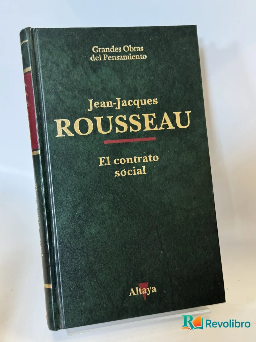 Portada de El contrato social de Jean-Jacques Rousseau, libro de segunda mano