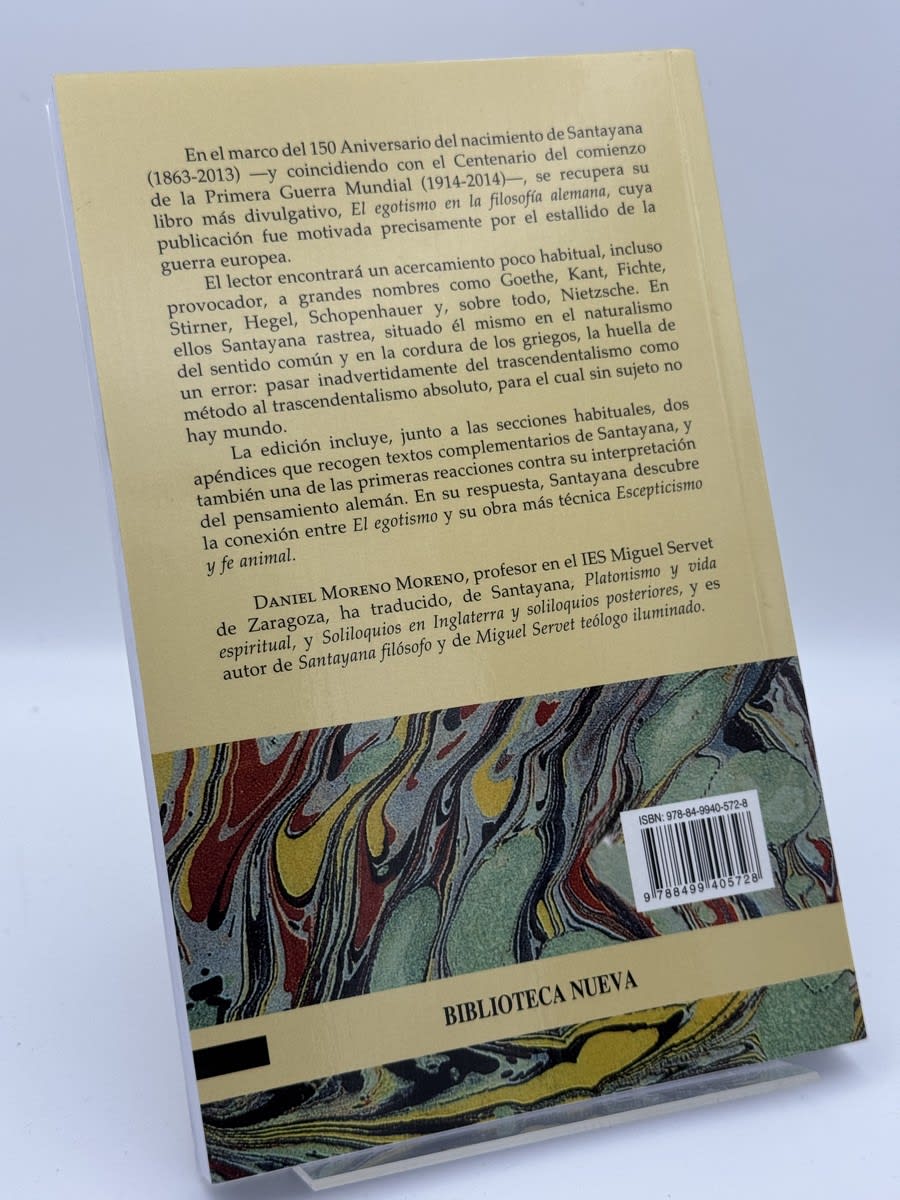 Foto 2 de El egotismo en la filosofía alemana de George Santayana, libro de segunda mano