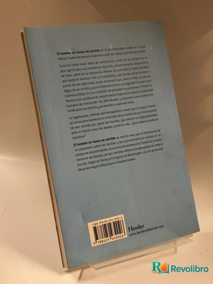 Foto 2 de El hombre en busca de sentido de Viktor Frankl, libro de segunda mano