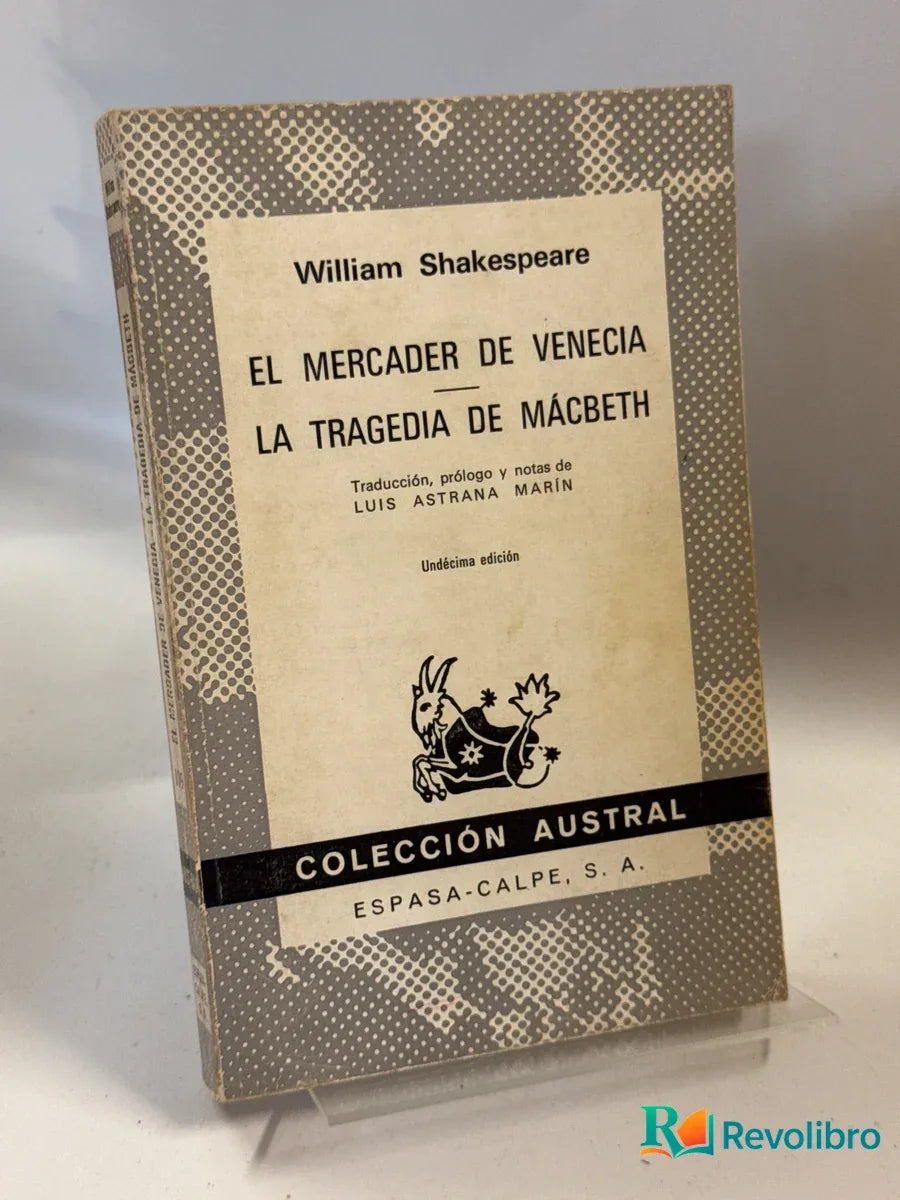 Portada de El mercader de Venecia / La tragedia de Macbeth de William Shakespeare, libro de segunda mano