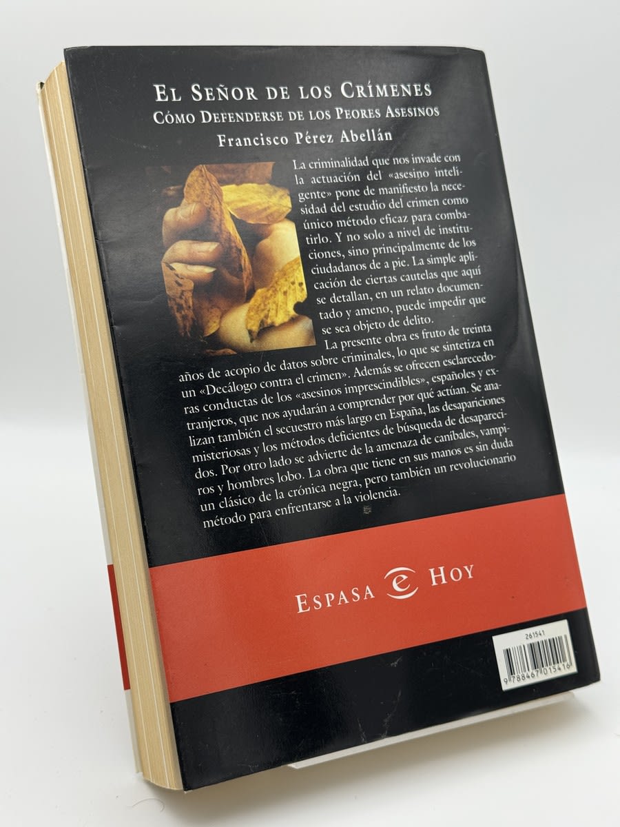 Foto 2 de El señor de los crímenes - Francisco Pérez Abellán de Francisco Pérez Abellán, libro de segunda mano
