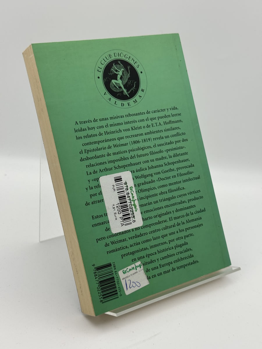 Foto 2 de Epistolario de Weimar de Arthur Schopenhauer, libro de segunda mano
