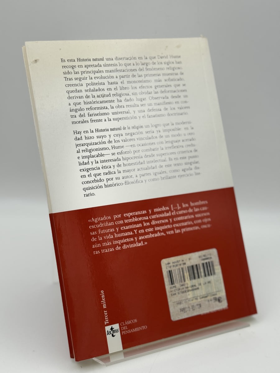 Foto 2 de Historia natural de la religión de David Hume, libro de segunda mano