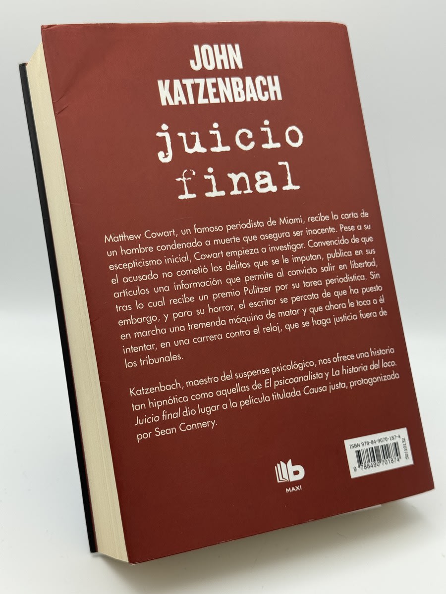 Foto 2 de Juicio Final - John Katzenbach de John Katzenbach, libro de segunda mano