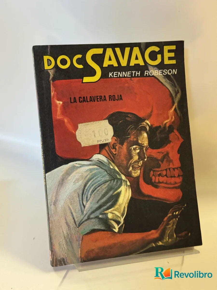 Portada de La Calavera Roja de Kenneth Robeson, libro de segunda mano