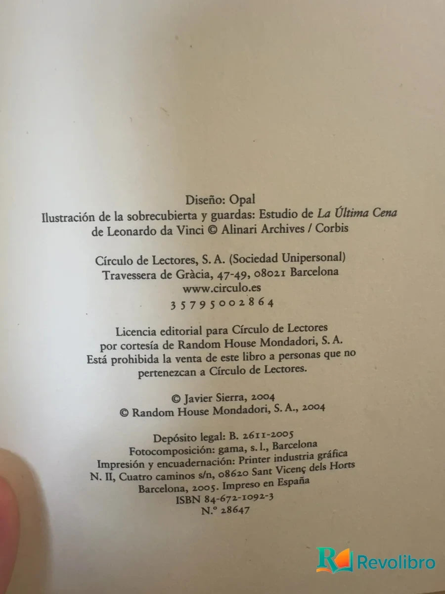 Foto 3 de La Cena Secreta de Javier Sierra, libro de segunda mano
