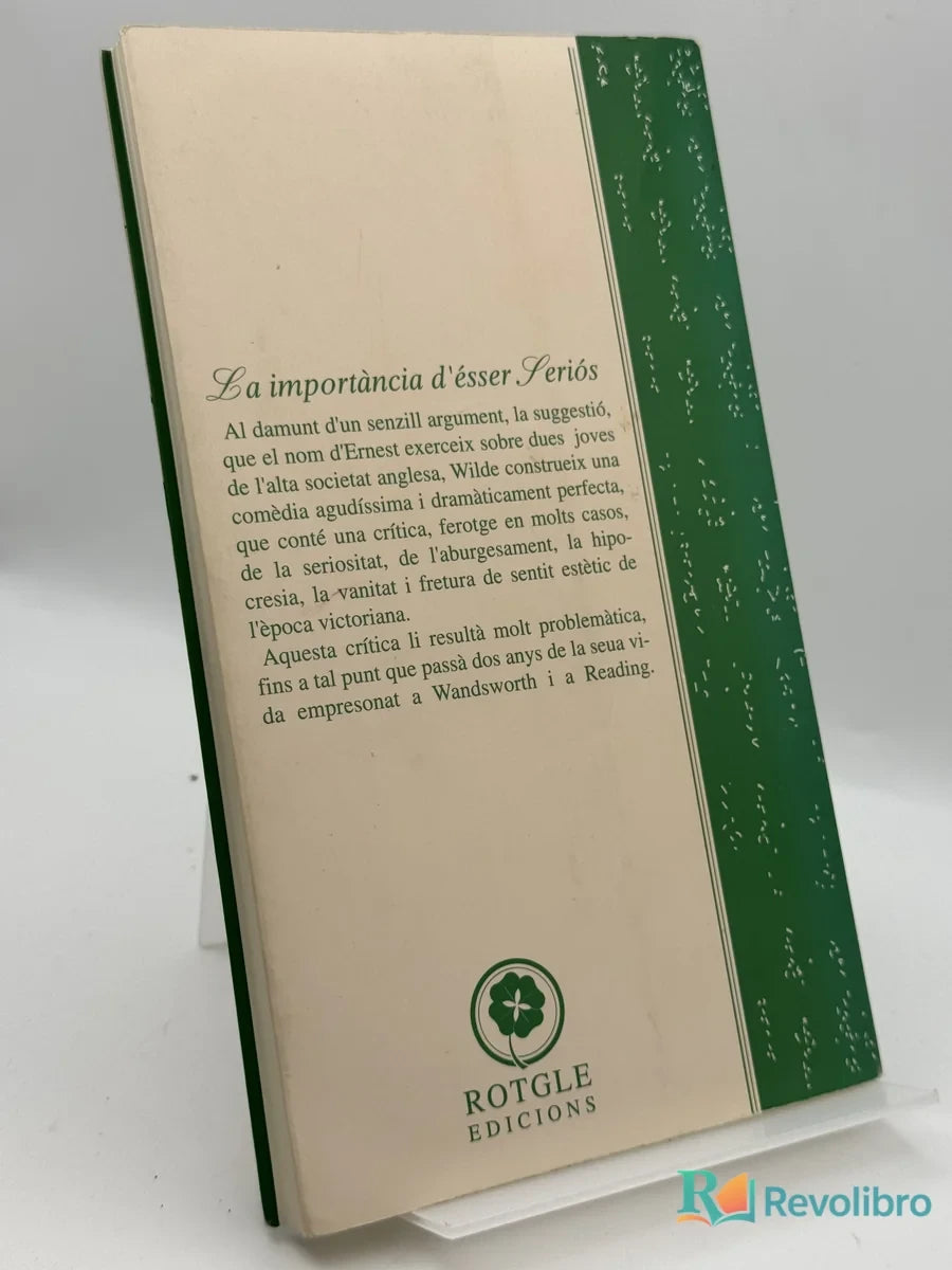 Foto 3 de La importància d'ésser Seriòs de Oscar Wilde, libro de segunda mano