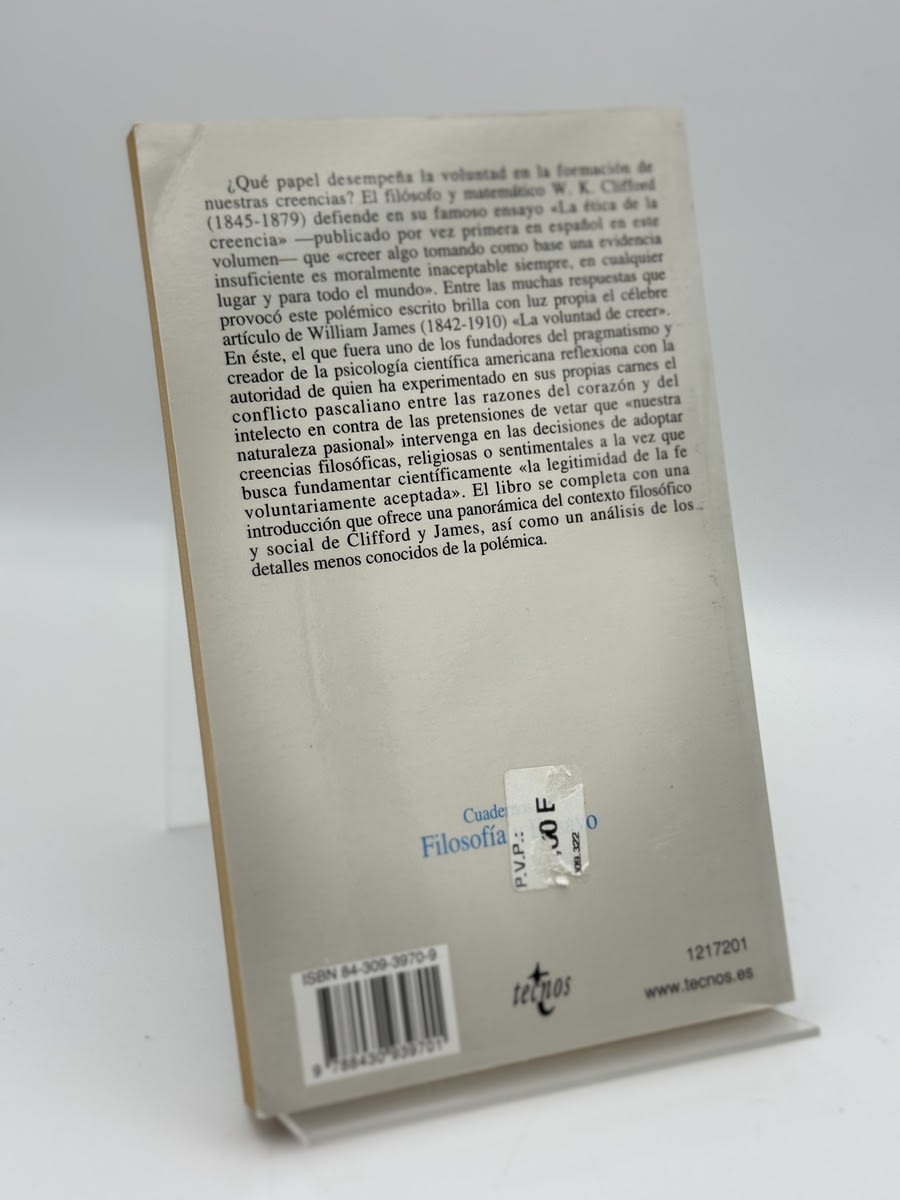 Foto 2 de La Voluntad De Creer de William Kingdon Clifford, libro de segunda mano