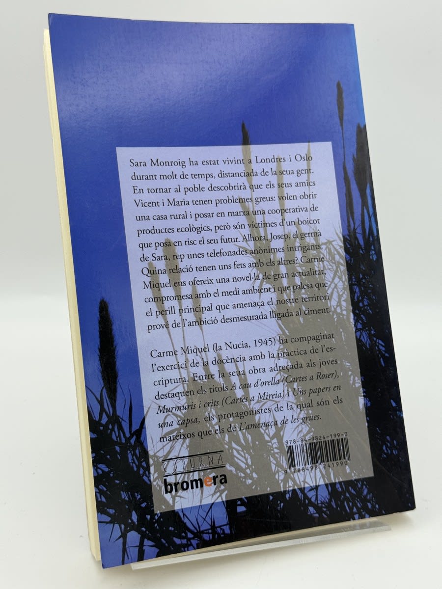Foto 2 de L'amenaça de les grues de Carme Miquel, libro de segunda mano
