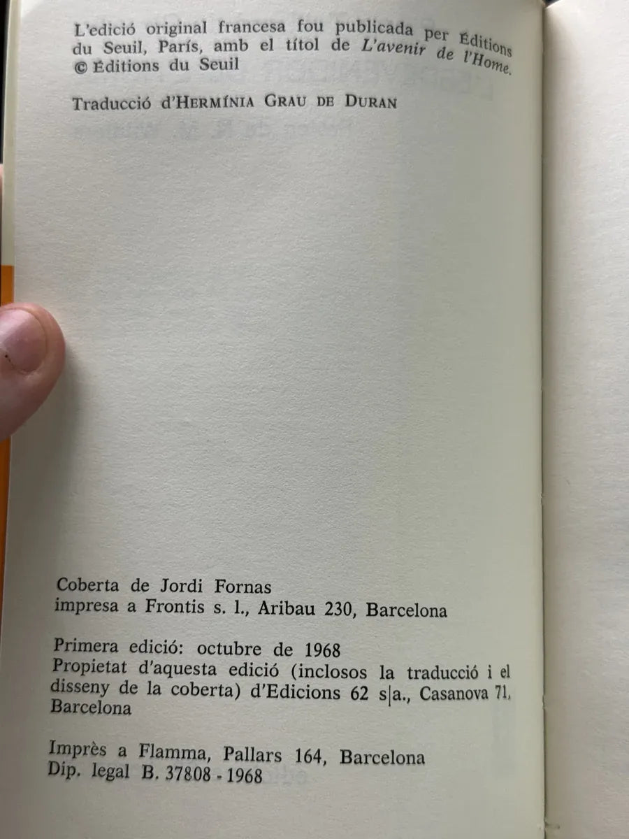 Foto 3 de L'esdevenidor de l'home de Pierre Teilhard de Chardin, libro de segunda mano