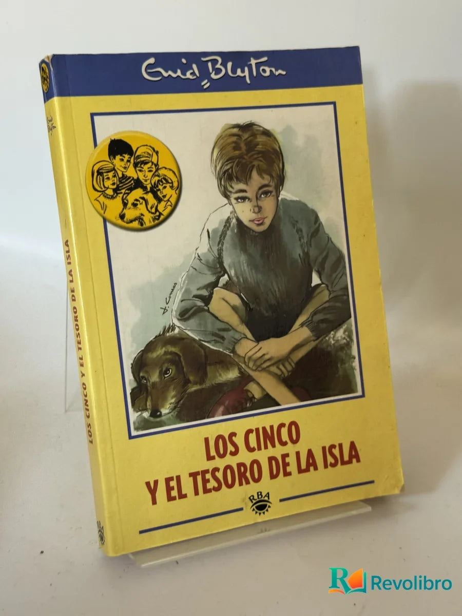 Portada de Los Cinco y el Tesoro de la Isla de Enid Blyton, libro de segunda mano