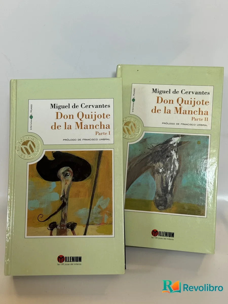 Portada de Lote Don Quijote de la Mancha 2 tomos de Miguel de Cervantes, libro de segunda mano