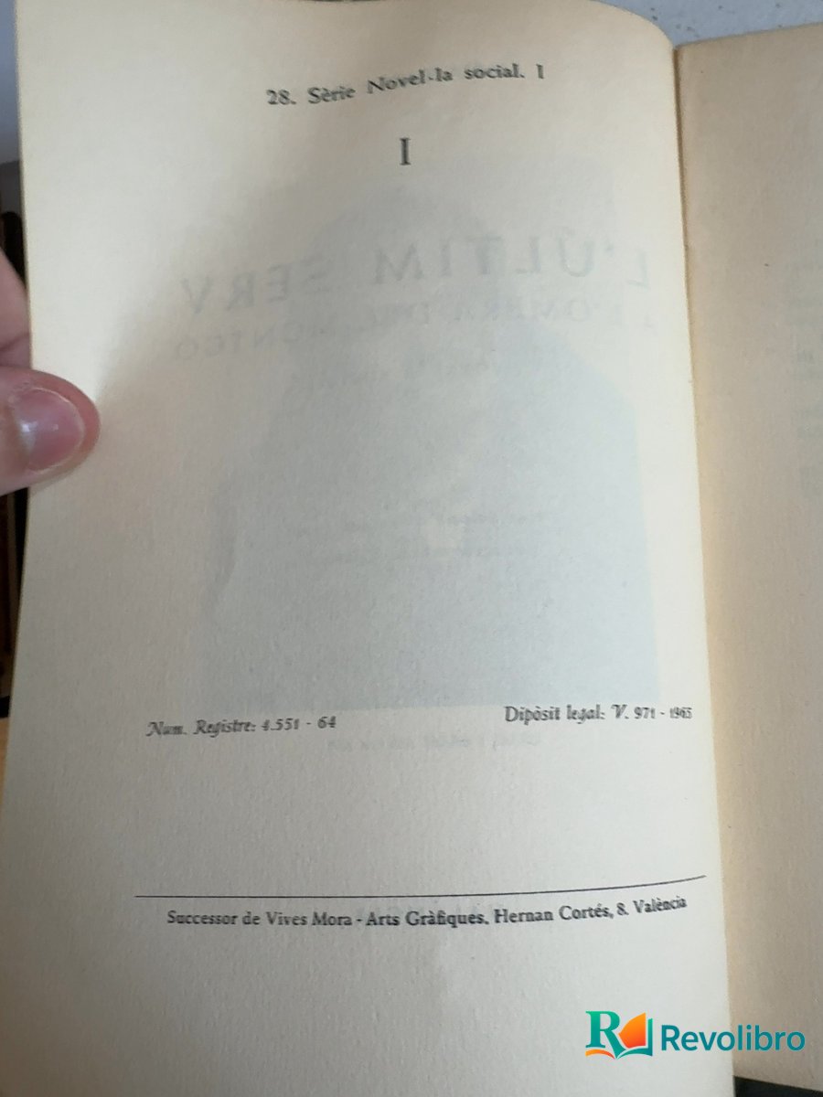 Foto 5 de L’últim serv - 1ª edición de Maria Ibars i Ibars, libro de segunda mano