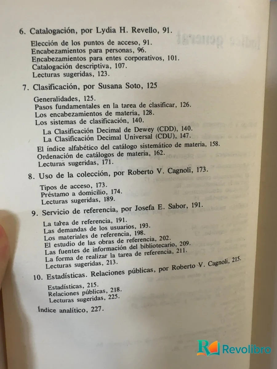 Foto 4 de Manual de Bibliotecología de Josefa E. Sabor, libro de segunda mano