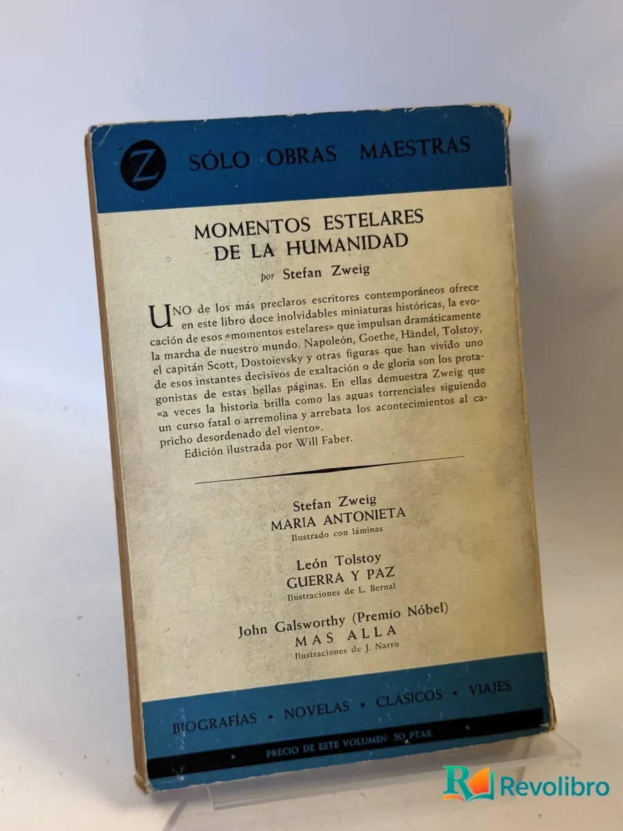 Foto 2 de Momentos estelares de la humanidad de Stefan Zweig, libro de segunda mano
