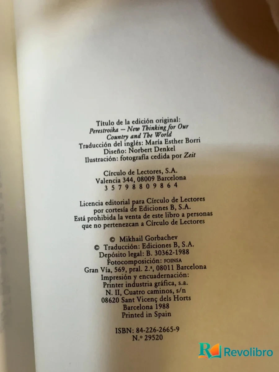 Foto 3 de Perestroika de Mikhail Gorbachev, libro de segunda mano