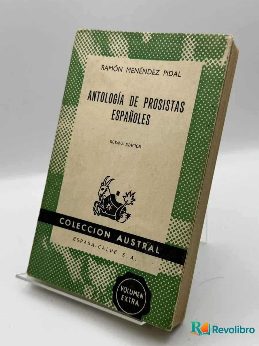 Portada de Antología de prosistas españoles de Ramón Menéndez Pidal, libro de segunda mano