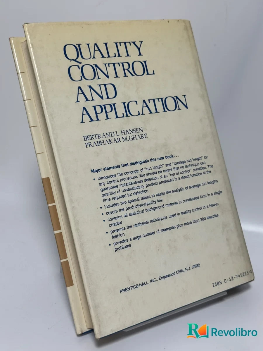 Foto 2 de Quality Control And Application de Bertrand L. Hansen Prabhakar M. Ghare, libro de segunda mano