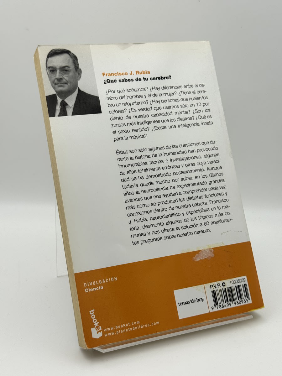 Foto 2 de ¿Qué sabes de tu cerebro? de Francisco Rubia, libro de segunda mano