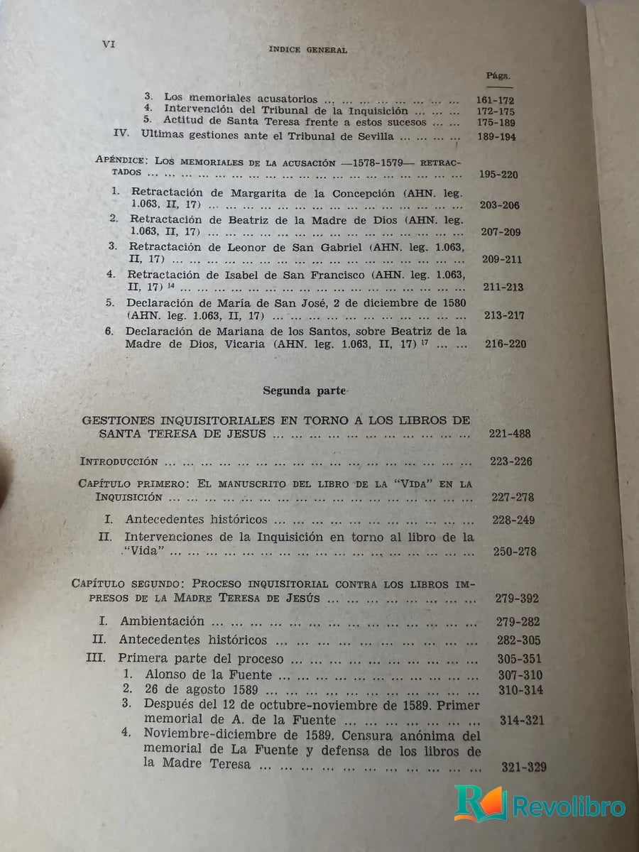 Foto 6 de Santa Teresa de Jesus y la Inquisicion Española de Enrique Llamas Martínez, libro de segunda mano