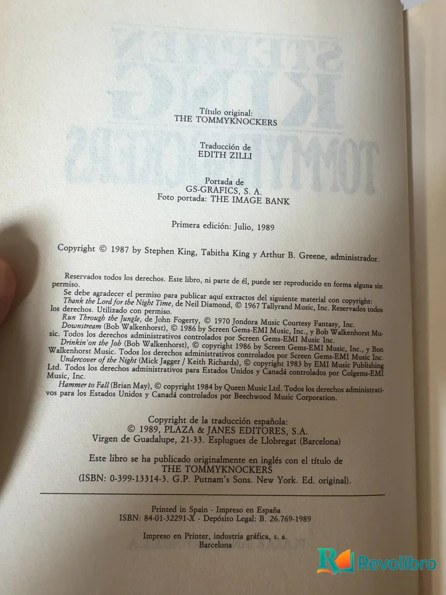 Foto 3 de Tommyknockers - 1ª edición de Stephen King, libro de segunda mano