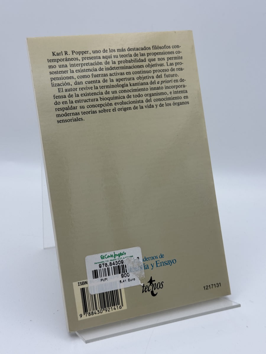 Foto 2 de Un mundo de propensiones de Karl R. Popper, libro de segunda mano