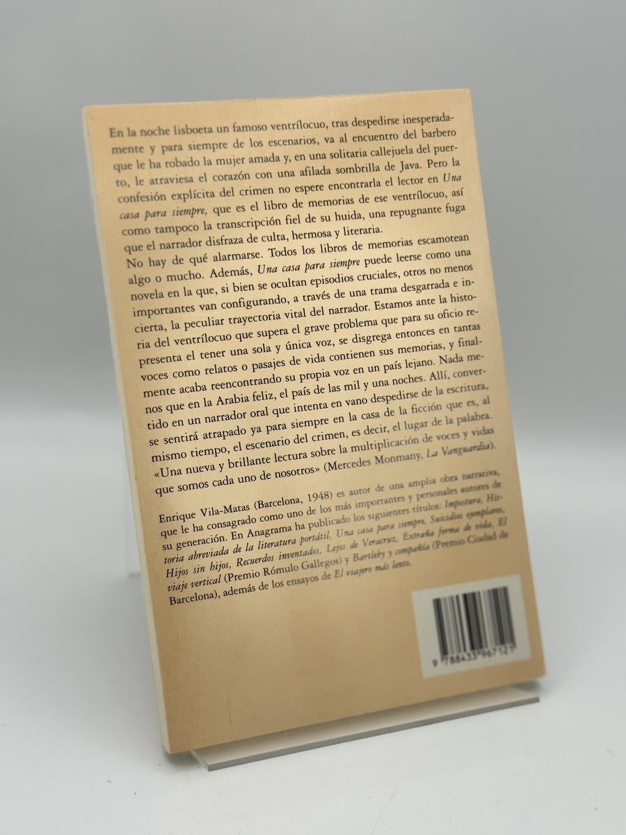Foto 2 de Una casa para siempre. de Enrique Vila-Matas, libro de segunda mano