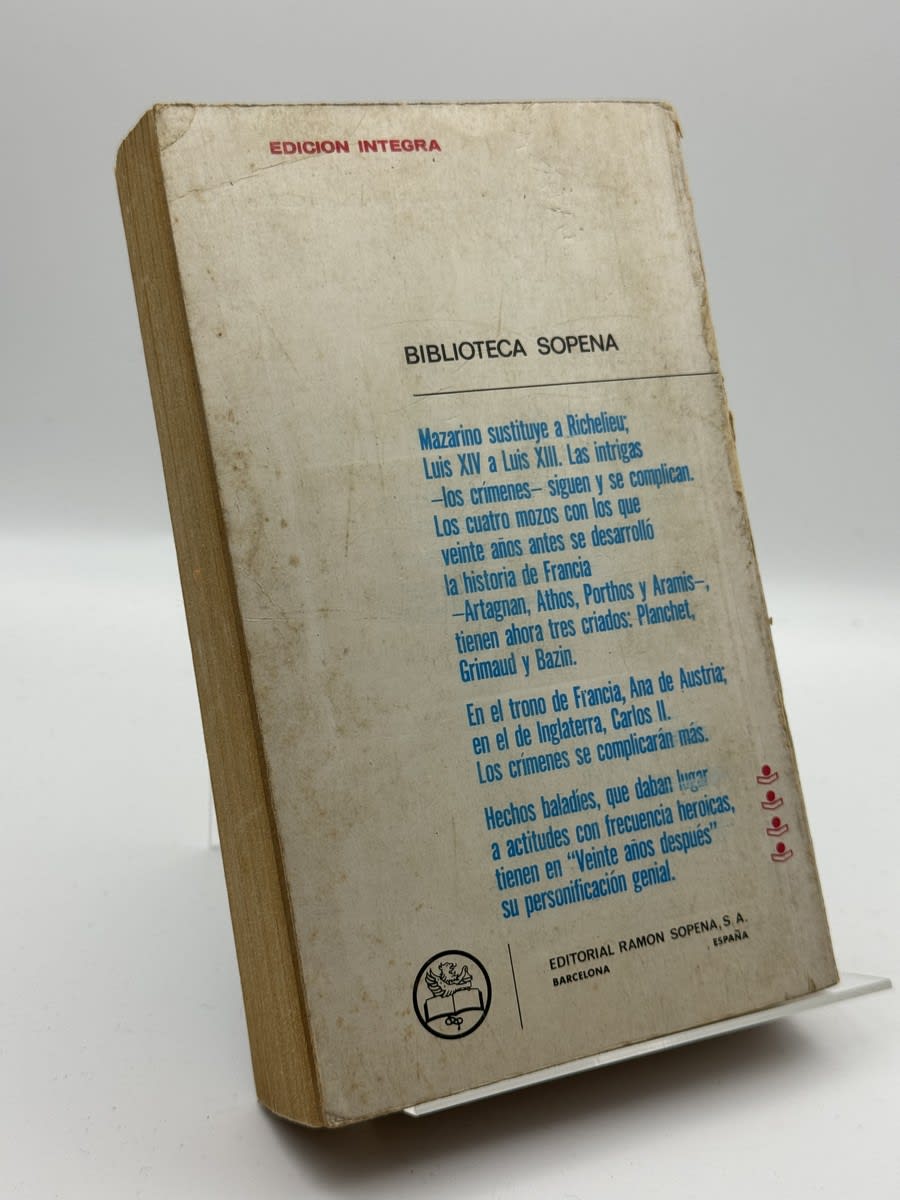 Foto 2 de Veinte años después - Alejandro Dumas de Alejandro Dumas, libro de segunda mano