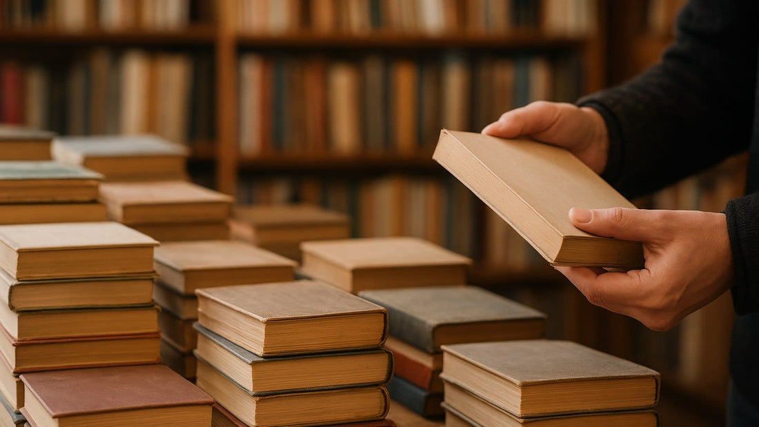 Foto realista para Comprar lotes libros segunda mano: ¿merecen la pena?