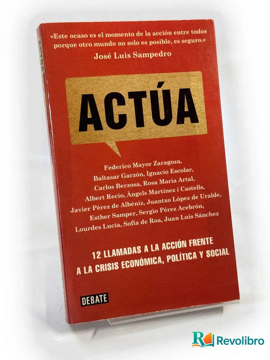 Portada de Actúa de Federico Mayor Zaragoza, libro de segunda mano