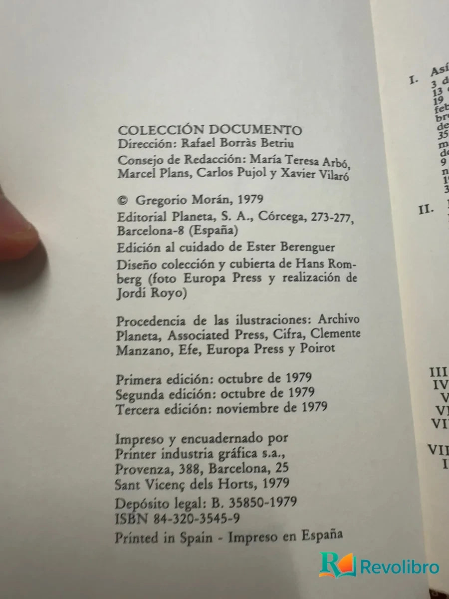 Foto 3 de Adolfo Suárez Historia de una ambición de Gregorio Morán, libro de segunda mano