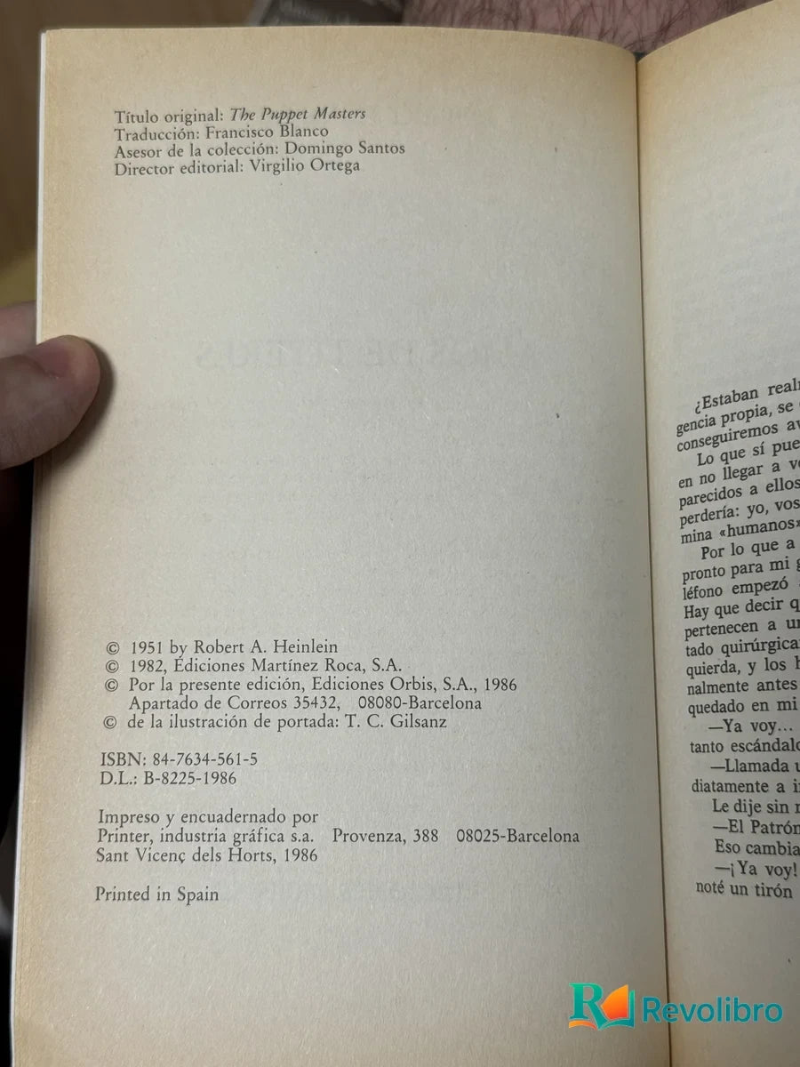 Foto 2 de Amos de títeres de Robert A. Heinlein, libro de segunda mano