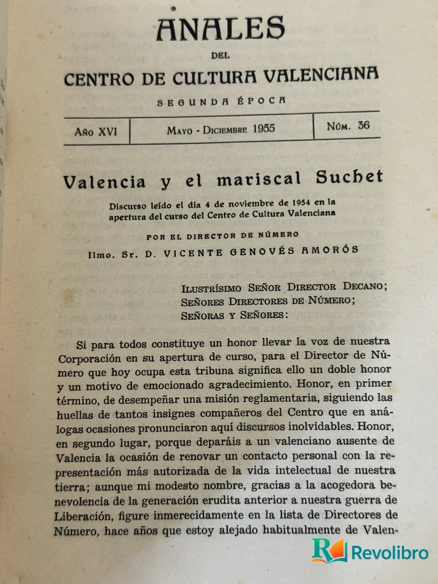 Foto 2 de Anales del Centro de Cultura Valenciana de D. Vicente Genovés Amorós, libro de segunda mano