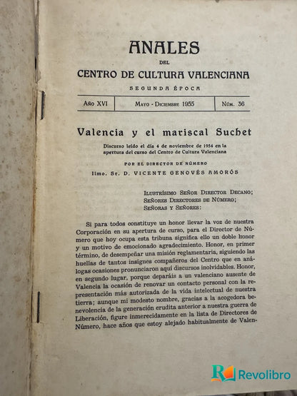 Foto 2 de Anales del Centro de Cultura Valenciana de D. Vicente Genovés Amorós, libro de segunda mano