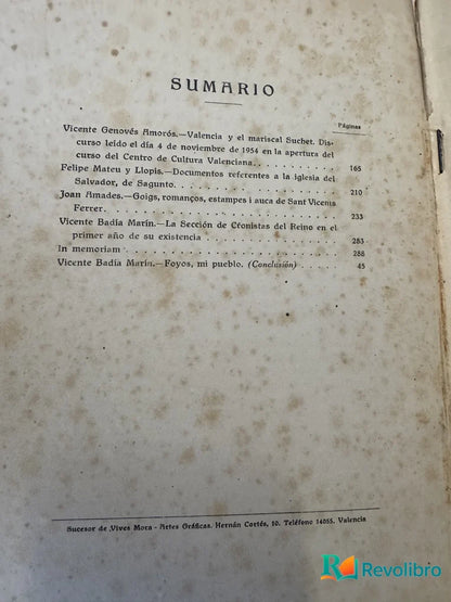 Foto 3 de Anales del Centro de Cultura Valenciana de D. Vicente Genovés Amorós, libro de segunda mano