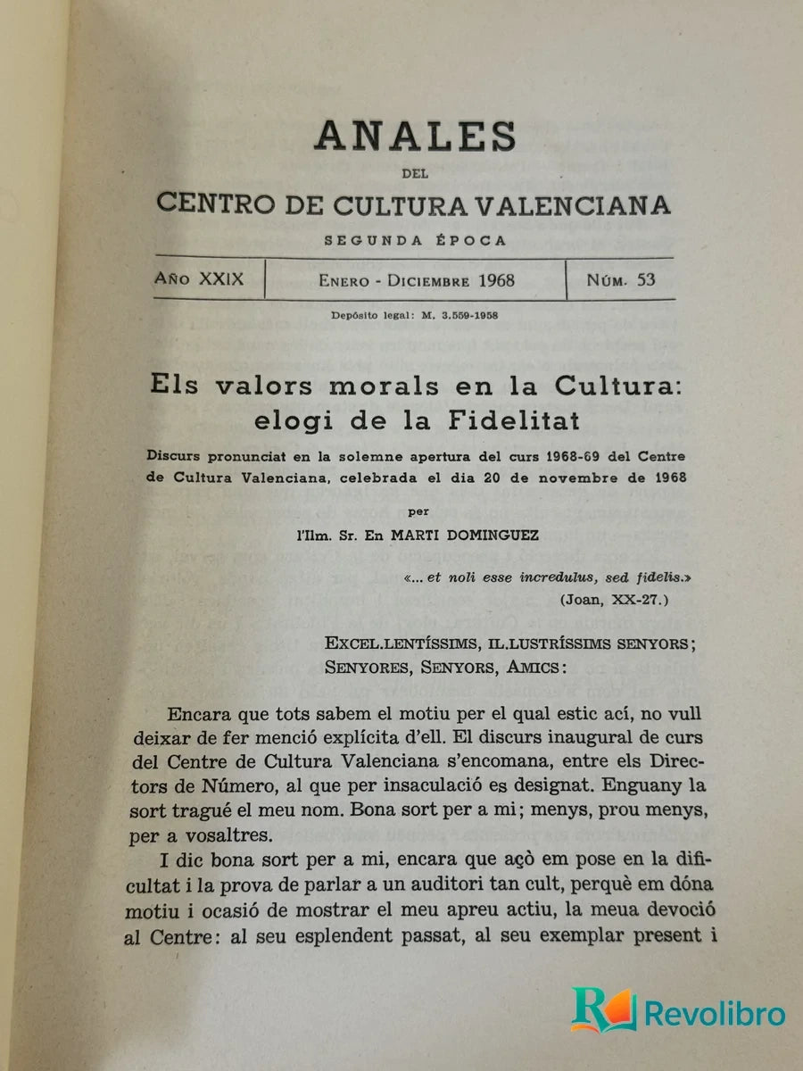 Foto 2 de Anales del Centro de Cultura Valenciana de El Sr. En Martí Domínguez, libro de segunda mano