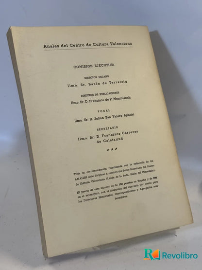 Foto 3 de Anales del Centro de Cultura Valenciana de El Sr. En Martí Domínguez, libro de segunda mano