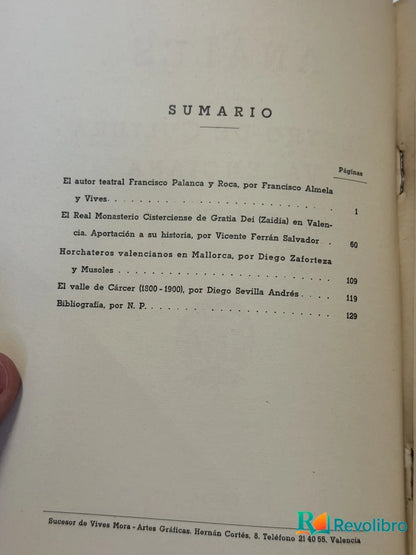 Foto 3 de Anales del Centro de Cultura Valenciana de Francisco Almela y Vives, libro de segunda mano